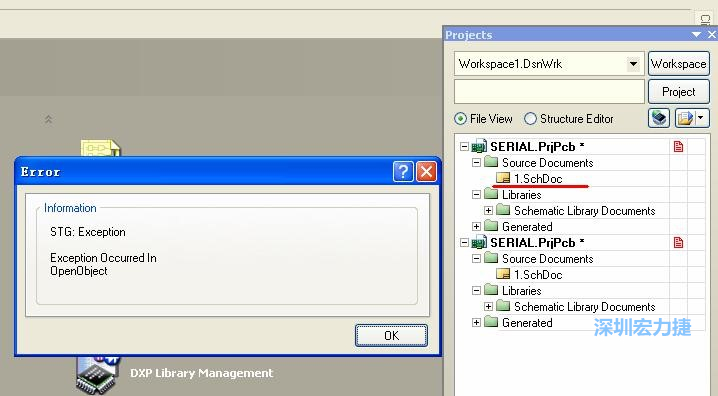 點擊“打開”。打開過程中出現(xiàn)了一個錯誤，但文件轉(zhuǎn)換還是成功了。點擊 OK 關(guān)閉錯誤窗口。
